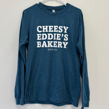 Load image into Gallery viewer, Cheesy Eddie's Bakery Long Sleeve Shirt - Teal
