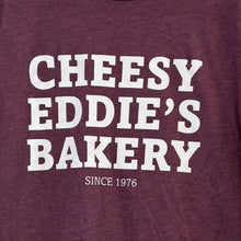 Load image into Gallery viewer, Cheesy Eddie's Bakery Long Sleeve Shirt - Maroon
