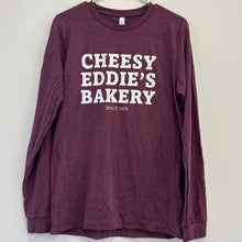 Load image into Gallery viewer, Cheesy Eddie's Bakery Long Sleeve Shirt - Maroon
