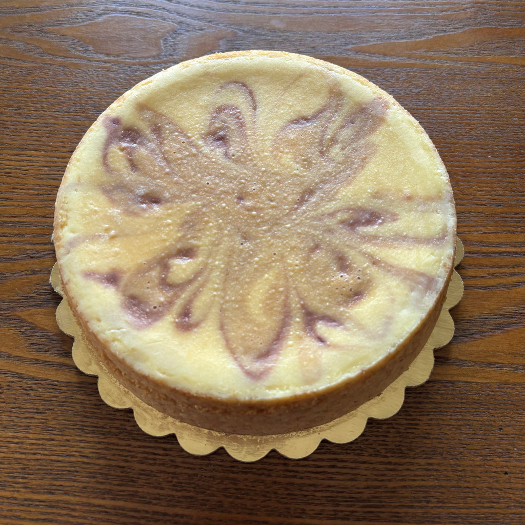 Blue-Ras Berry Swirl Cheesecake