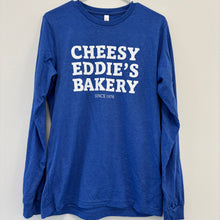 Load image into Gallery viewer, Cheesy Eddie's Bakery Long Sleeve Shirt - Blue
