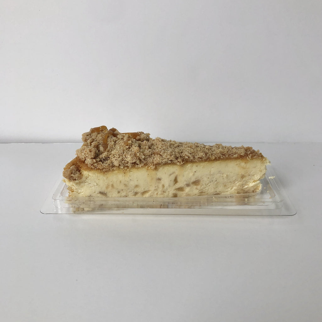 Apple Caramel Streusel Cheesecake Slice